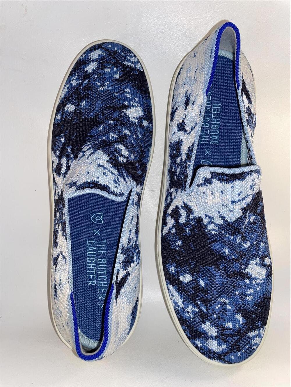 Rothy's Sneakers Blue Butchers Daughter Shoes Size 8.5 New